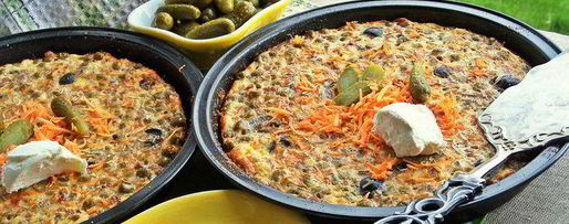 Шаг 14: омлетов с гречкой и маслинами