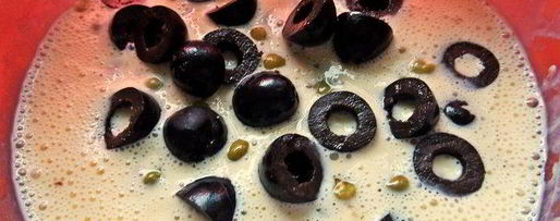 Шаг 3: омлетов с гречкой и маслинами