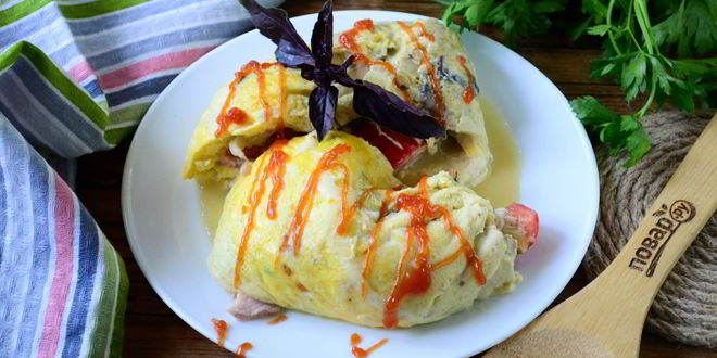 Рецепт воздушного омлета в пакете