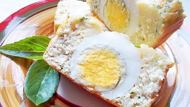 Рецепт Запеченного омлета Мишна с куриным мясом