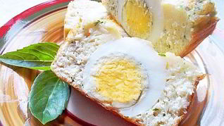 Рецепт Запеченного омлета Мишна с куриным мясом