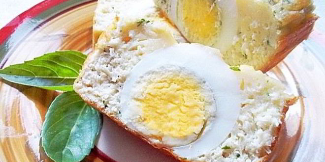 Рецепт запеченного омлета мишна с куриным мясом