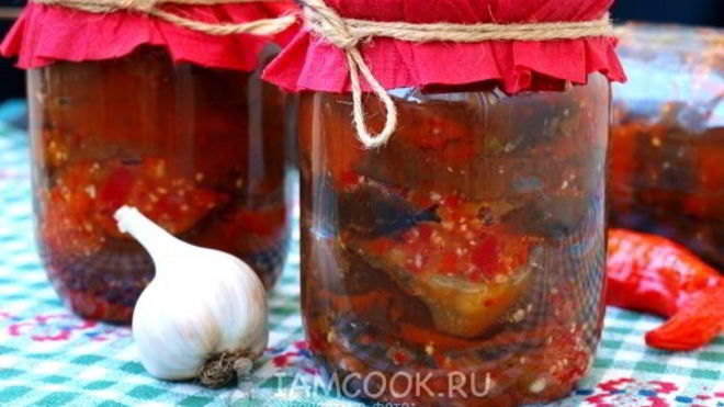 Рецепт Острой закуски из баклажанов на зиму