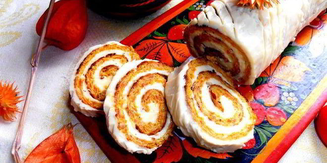 Рецепт овощного рулета-закуски без муки