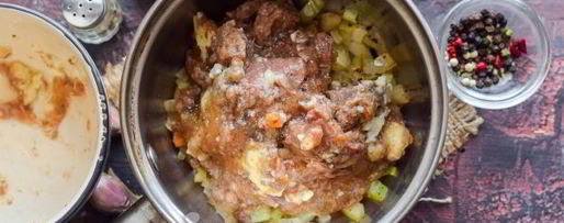 Шаг 3: паштета из говяжьей тушенки