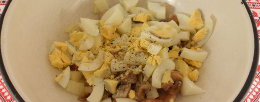 Шаг 2: паштета из молок слабосоленой сельди