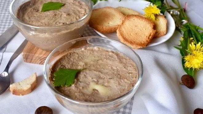 Рецепт Паштета из печени кролика с каштанами
