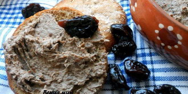 Рецепт паштета из печени с черносливом