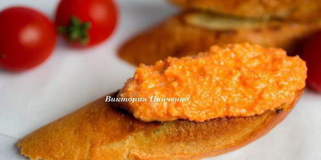 Рецепт паштета из сыра и томатов