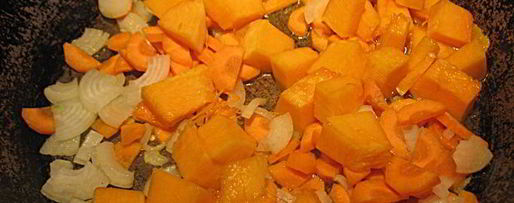 Шаг 1: печеночного куриного паштета с тыквой и овощами