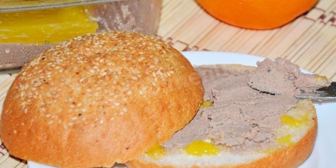 Рецепт печеночного паштета под апельсиновым желе