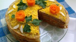 Рецепт Блинно-печеночного торт