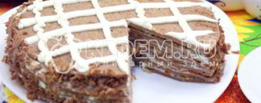 Шаг 16: блинного торта с печенью