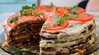 Рецепт Нежного печеночного торта с грибами