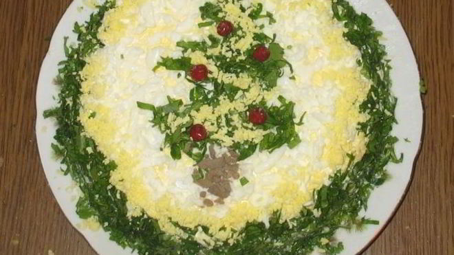 Рецепт Новогоднего печеночного торта