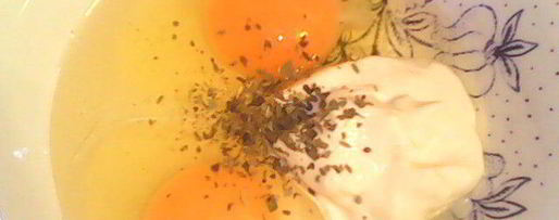 Шаг 1: печеночно-омлетного торт