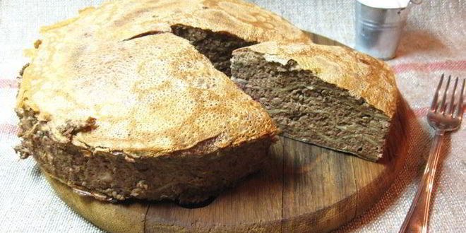 Рецепт печеночного блинного торта