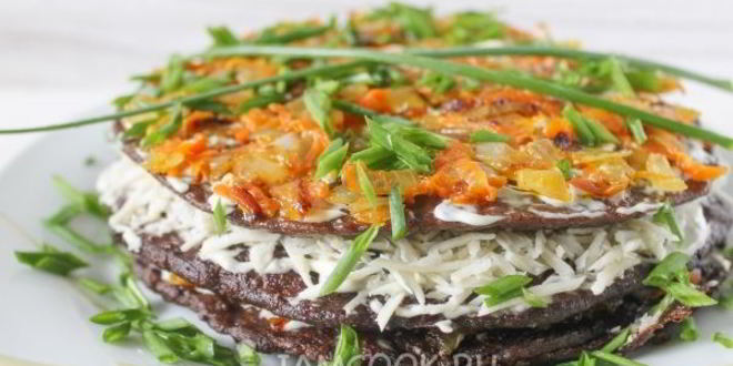 Рецепт печеночного торта из свиной печени