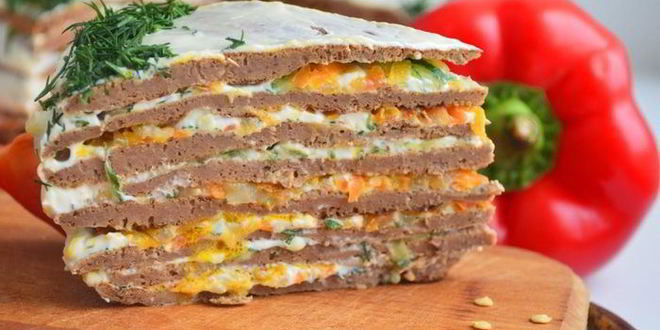 Рецепт печеночного торта освежающего