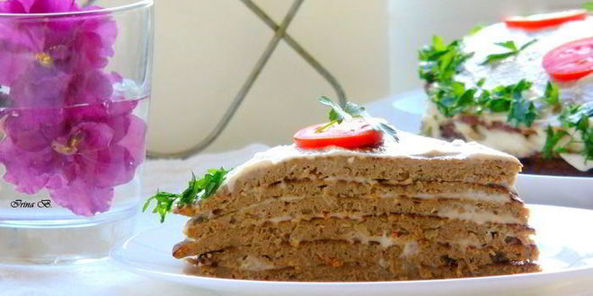 Рецепт печеночного торта с гречневой мукой