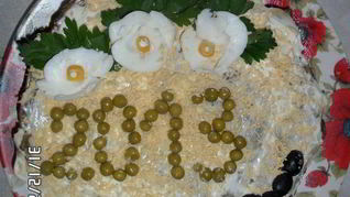 Рецепт Печеночного торта с корейской морковью