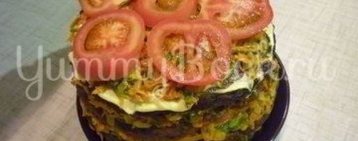 Шаг 20: печеночного торта с зеленью и помидорами