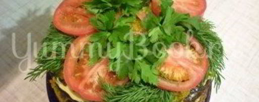 Шаг 21: печеночного торта с зеленью и помидорами