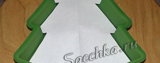 Шаг 3: печеночного торта в виде елочки