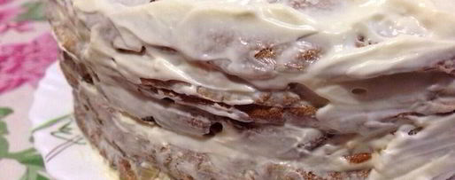 Шаг 17: торта из печеночных блинов весна шагает по планете