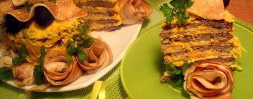 Шаг 10: закусочного блинно-печеночный торт