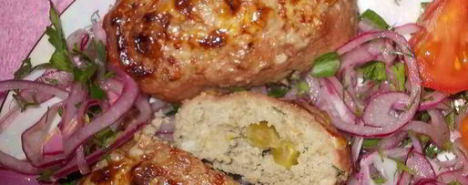 Шаг 9: пятнашек из маринованного мяса с зеленым горошком