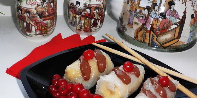 Рецепт банановых спринг-роллы