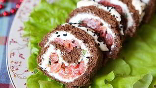 Рецепт Хлебных роллов с сыром и форелью