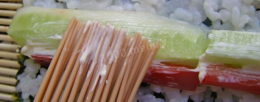 Шаг 7: постных роллов с огурцом