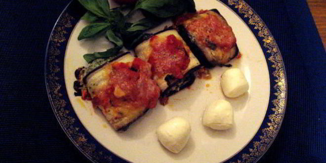 Рецепт роллатини из баклажанов со шпинатом