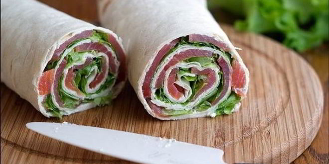 Рецепт роллов из лаваша с семгой