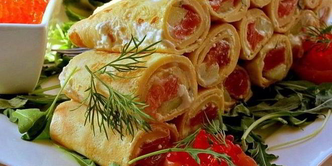 Рецепт роллов из омлета