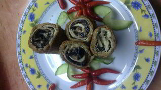 Рецепт Роллов из свинины Счастье в доме