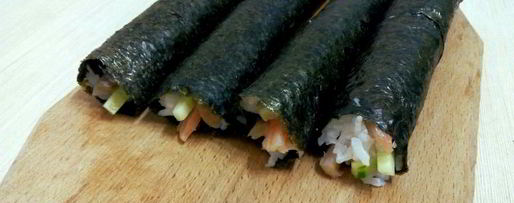 Шаг 4: роллов по-домашнему со слабосоленой семгой