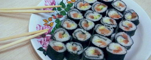 Шаг 5: роллов по-домашнему со слабосоленой семгой