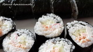 Рецепт Роллов с крабовым мясом и семгой