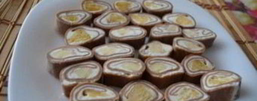 Шаг 6: сладкого ролла с фруктами