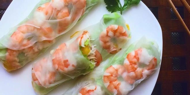 Рецепт спринга-роллов с креветками