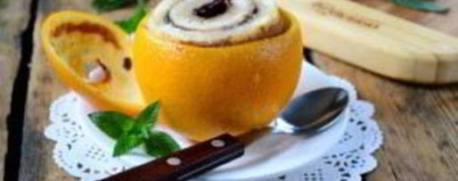 Шаг 5: цинамоновых роллов в апельсиновой корке