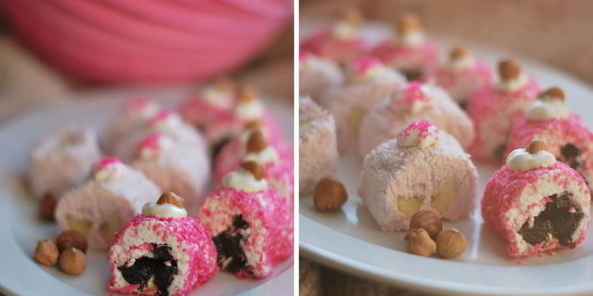 Рецепт творожных роллов с черносливом и бананом