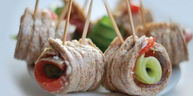 Рецепт закусочных роллов из хлебцов