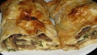 Рецепт Грибного рулета из лаваша