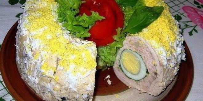 Рецепт куриного рулета павлиний глаз