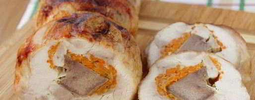 Шаг 5: куриного рулета с корейской морковью и языком