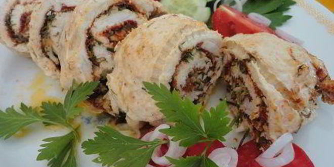 Рецепт куриного рулета с паприкой